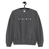 YHWH Christian Sweatshirt Yahweh EternalChristianTees Dark Heather S